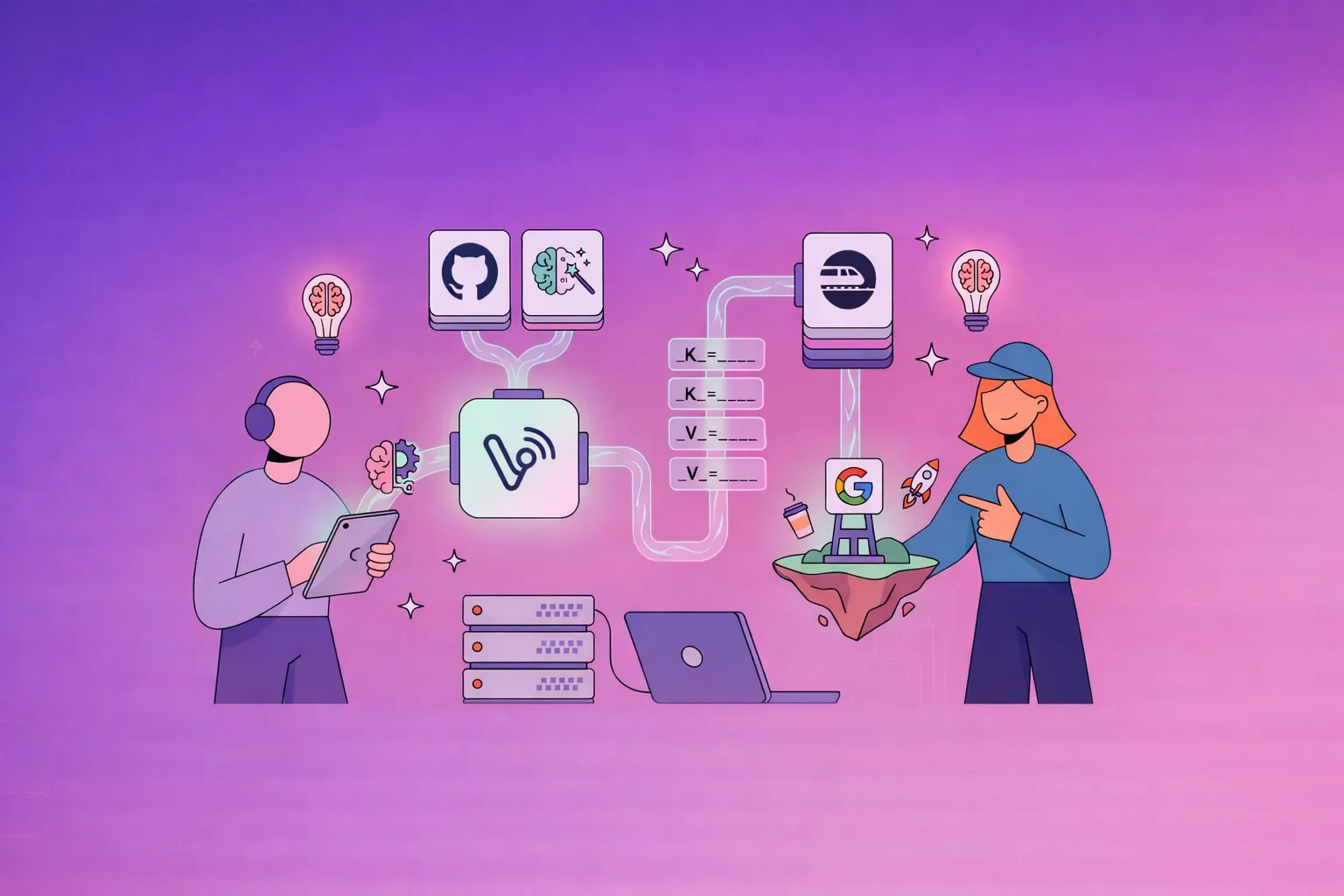 Vibecoding mokymų kurso iliustracija